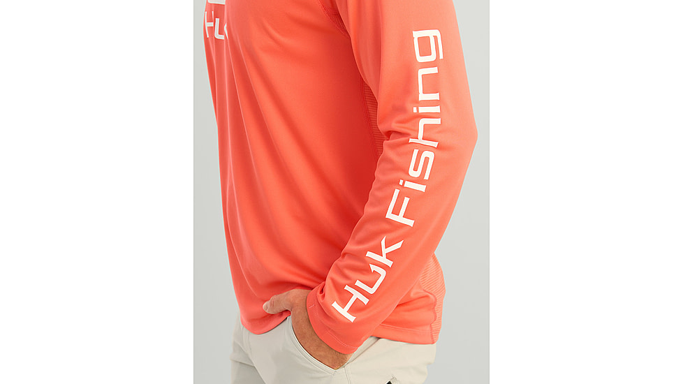 HUK Performance Fishing Icon Performance Hoodie - Mens, Fresh Salmon, 2XL, H1200574-821-XXL
