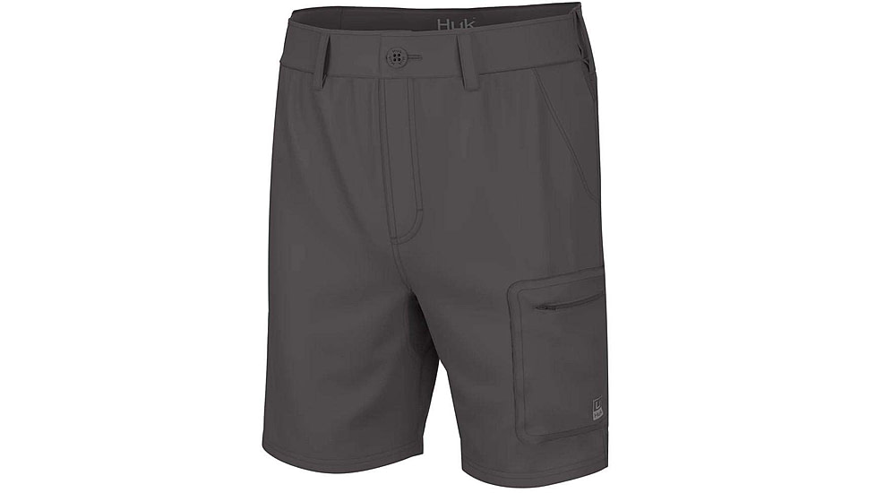 HUK Performance Fishing Next Level 7in Shorts - Men's, Iron, 2XL, H2000173-010-XXL