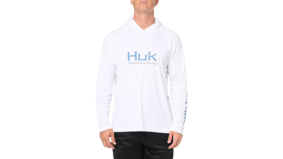 HUK Performance Fishing Pursuit Performance Hoodie - Mens, White2, 2XL, H1200525-120-XXL