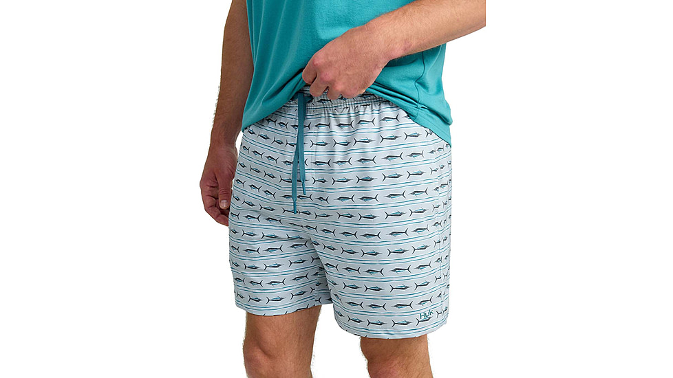 HUK Performance Fishing Pursuit Printed Volley Short - Mens, Harbor Mist2, Large, H2000227-035-L