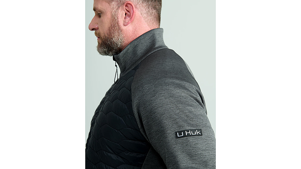 HUK Performance Fishing Scale Hybrid Jacket - Mens, Black, Extra Large, H4000158-001-XL