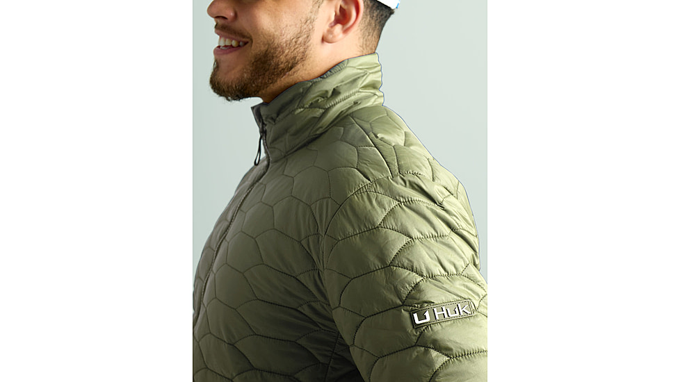 HUK Performance Fishing Scale Jacket - Mens, Moss, Large, H4000156-316-L