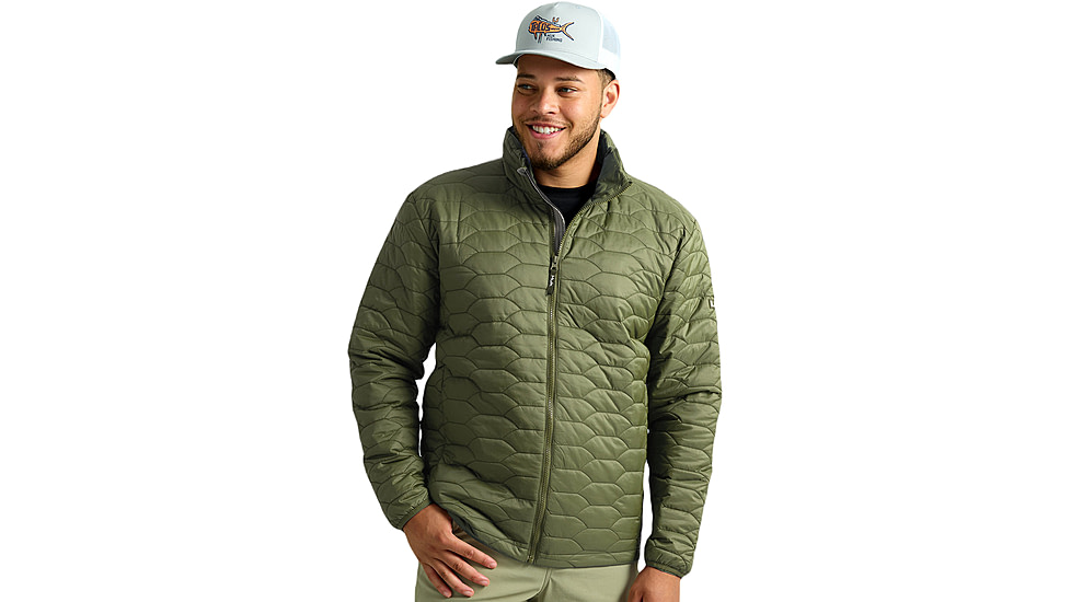HUK Performance Fishing Scale Jacket - Mens, Moss, Large, H4000156-316-L