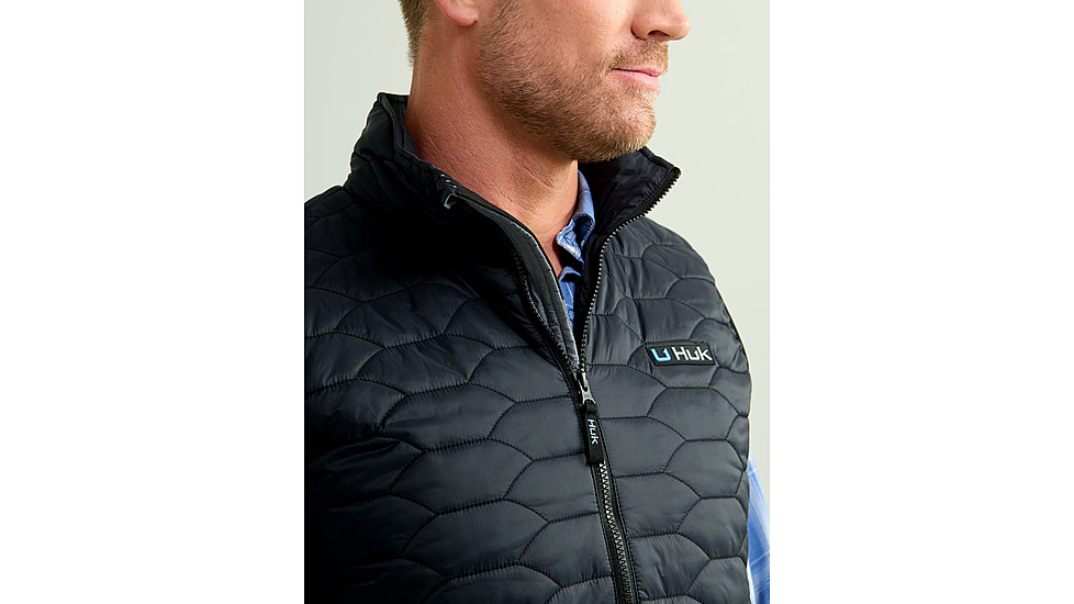 HUK Performance Fishing Scale Vest - Mens, Black, Large, H4000157-001-L