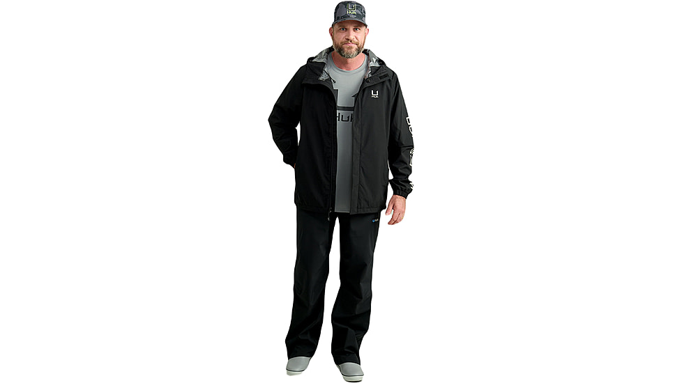 HUK Performance Fishing Storm Jacket - Mens, Black, Extra Large, H4000159-001-XL