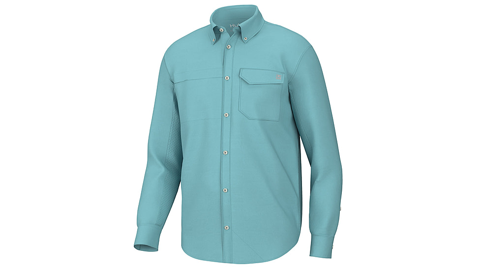 Open Box, Dealer Demo, HUK Performance Fishing Tide Point Long Sleeve Shirt - Men's, Marine Blue, S, H1500172-372-S