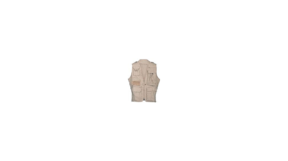 Humvee Photo Safari Vest, Khaki, S HMV-VS-K-S
