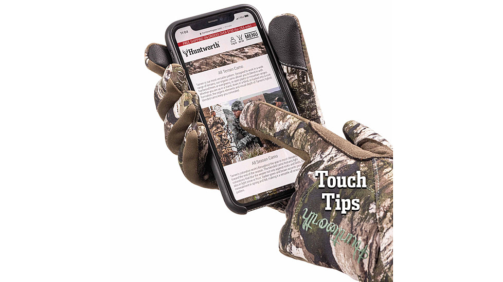 Huntworth Ansted Mid Weight Hunting Glove - Womens, Plush Fleece Lined, Tarnen, Small, E-1207-L-TRN-S