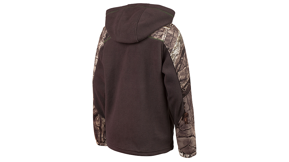 Huntworth Boys Hunting 2-Tone 1/4 Zip Pullover - Kids, Charcoal Grey/Hiddn, Large, E-965-Y-CG/HDN-L