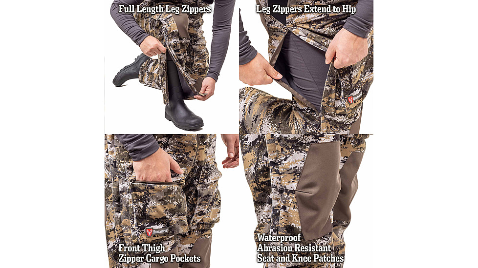 Huntworth Elkins Mid Weight Windproof Soft Shell Bib Overalls - Mens, Disruption, Medium, E-9610-DC-M