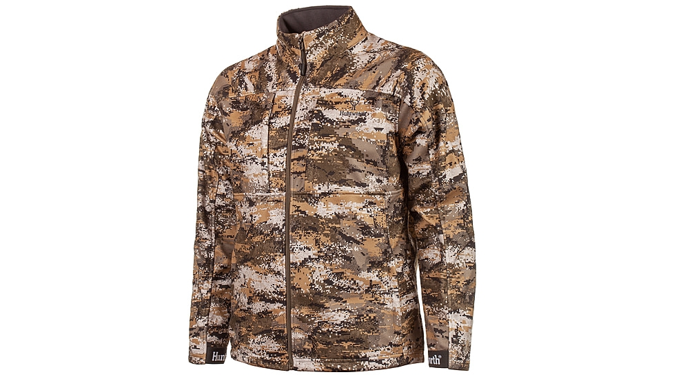 Huntworth Elkins Mid Weight Windproof Soft Shell Jacket Grid Fleece Interior - Mens, Disruption, Extra Large, E-9501-DC-XL