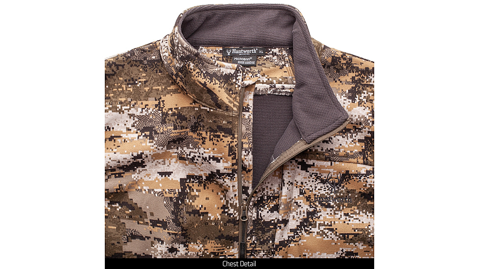 Huntworth Elkins Mid Weight Windproof Soft Shell Vest Waffle Fleece Interior - Mens, Disruption, 2XL, E-9502-DC-2XL