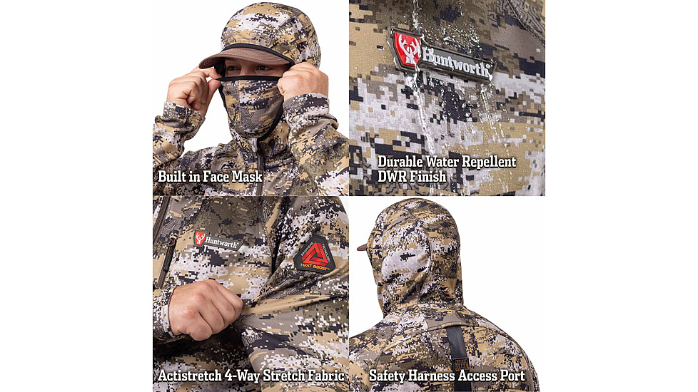 Huntworth Grayling Heat Boost Heavyweight Soft Shell Hoodie - Men's, Disruption, Medium, E-9622-DC-M