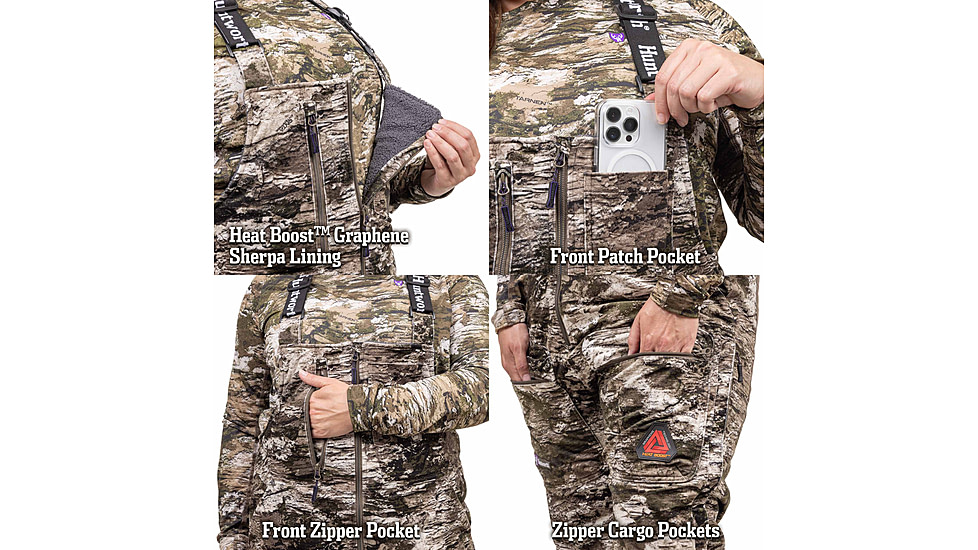 Huntworth Matterhorn Heat Boost Heavyweight/Waterproof Hunting Bib Overalls - Women's, Tarnen, Large, E-9607-W-TRN-L