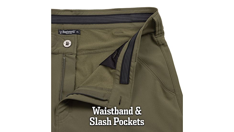 Huntworth Durham Light Weight Stretch Woven Pants - Men's, Olive Green, Large, E-9177-OLV-L