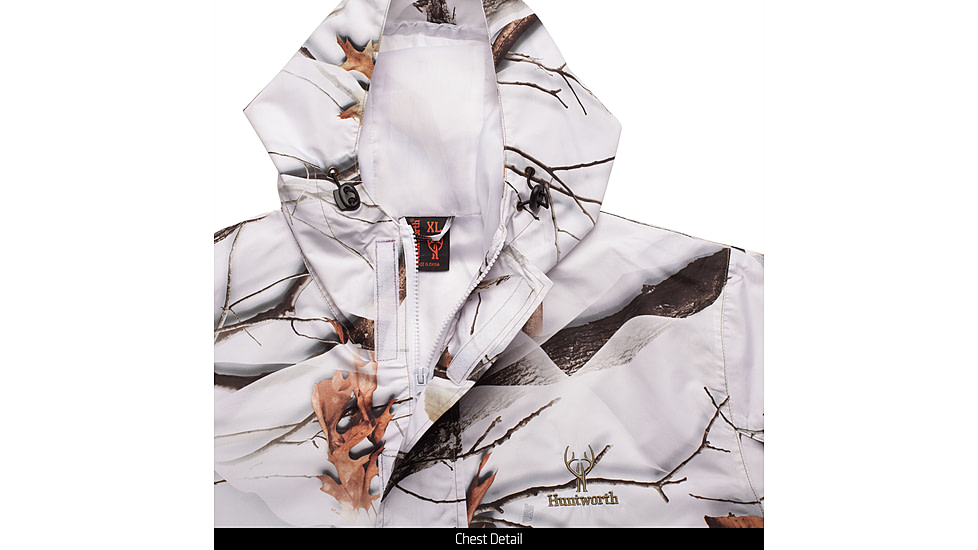 Huntworth Ackley Light Weight Microfiber Waterproof Cover Up Jacket - Men's, Snow Camo, 3XL, E-81702-SCB-3XL