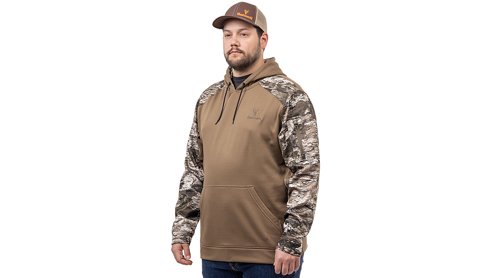 Huntworth Lifestyle Performance Fleece Hoodie - Men's, Walnut / Tarnen, Extra Large, E-9198-WLT/TRN-XL