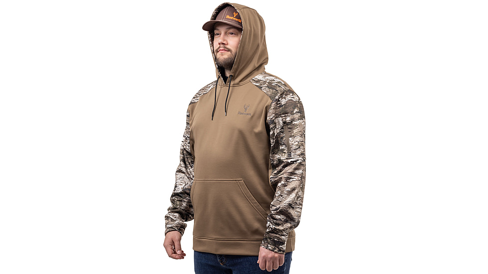 Huntworth Lifestyle Performance Fleece Hoodie - Men's, Walnut / Tarnen, Extra Large, E-9198-WLT/TRN-XL