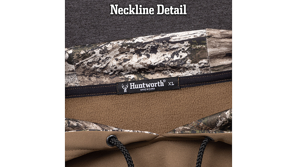 Huntworth Lifestyle Performance Fleece Hoodie - Men's, Walnut / Tarnen, Extra Large, E-9198-WLT/TRN-XL