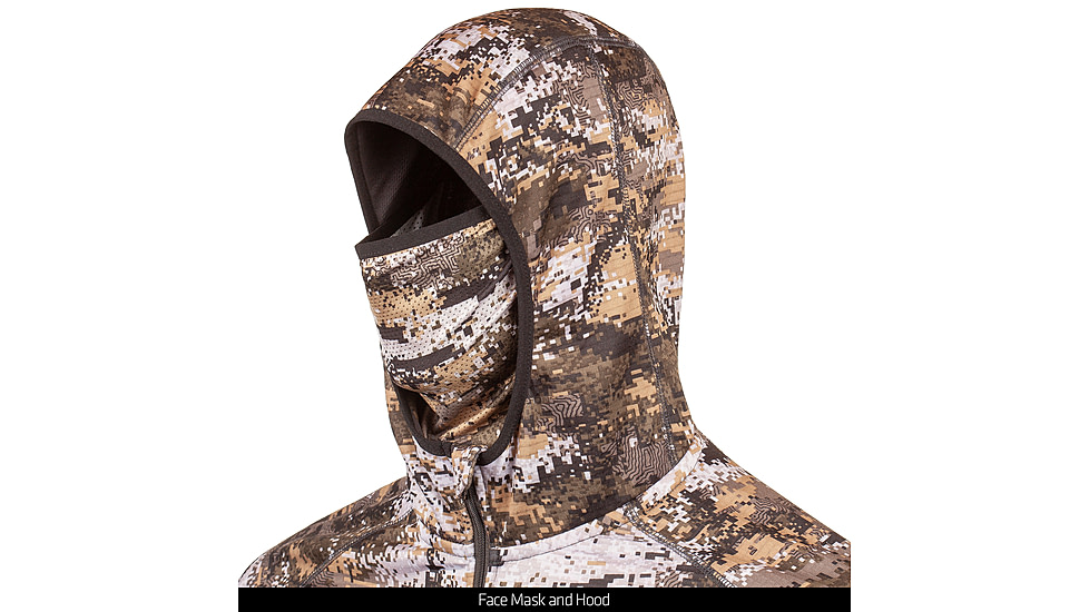 Huntworth Shelton Performance 1/2 Zip Hoodie w/ Facemask - Mens, Disruption, Extra Large, E-9373-DC-XL