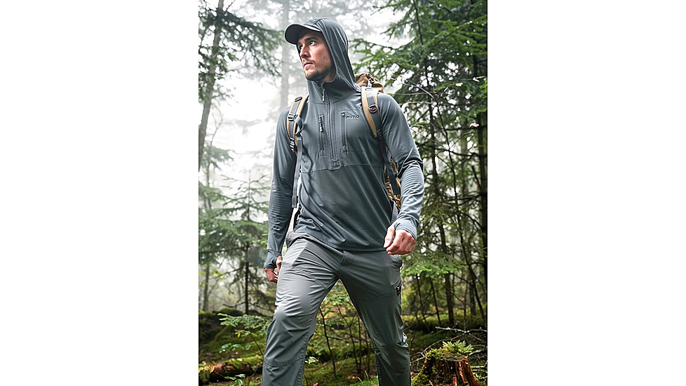 Huto Lifestyle Synthetic Mid-Weight Hoodie/Base Layer, Grey, 2XL, SYNTC-WGHT-HDIE-GRY-XXL