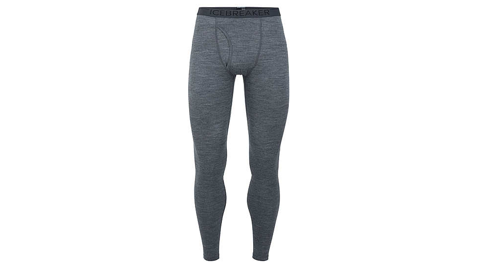 Icebreaker 200 Oasis Leggings w/ Fly - Men's, Gritstone Heather, Extra Large, IB104370013XL