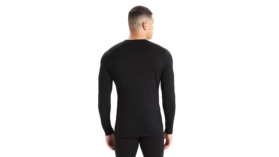Icebreaker 200 Oasis Long Sleeve Crewe - Mens, Black, Extra Small, IB104365001XS