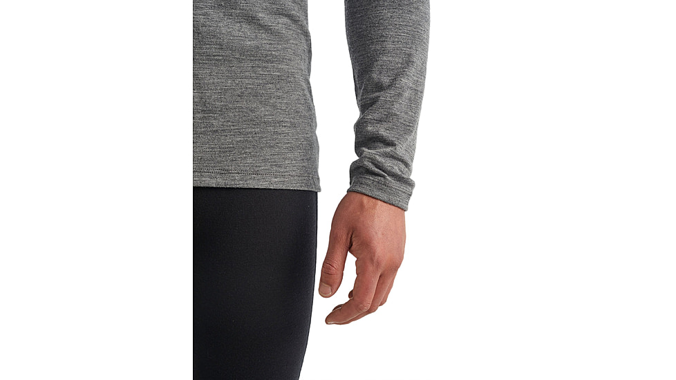 Icebreaker 200 Oasis Long Sleeve Crewe - Mens, Gritstone Heather, Large, IB104365013L