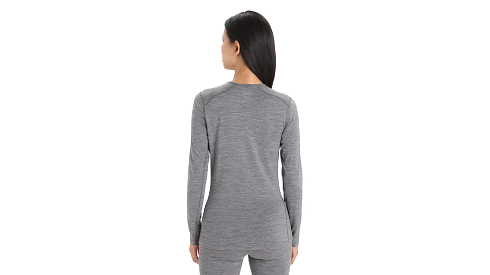 Icebreaker 200 Oasis Long Sleeve Crewe - Womens, Gritstone Heather, Large, IB104375013L