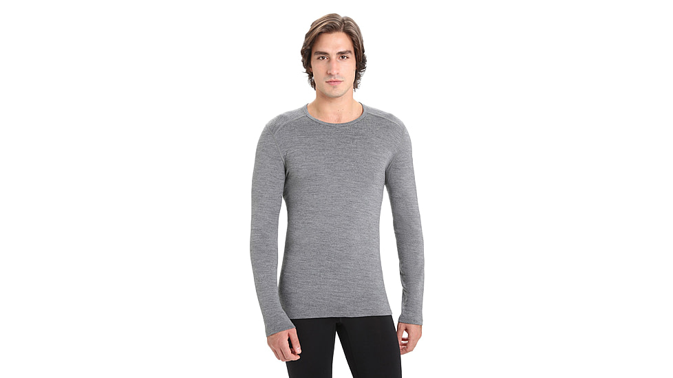 Icebreaker 260 Tech Long Sleeve Crewe Thermal Top - Mens, Gritstone Heather, 2XL, IB104371013XXL