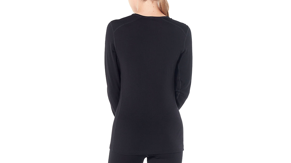 Icebreaker 260 Tech Long Sleeve Crewe Thermal Top - Men's, Black, Extra Small, IB104371001XS