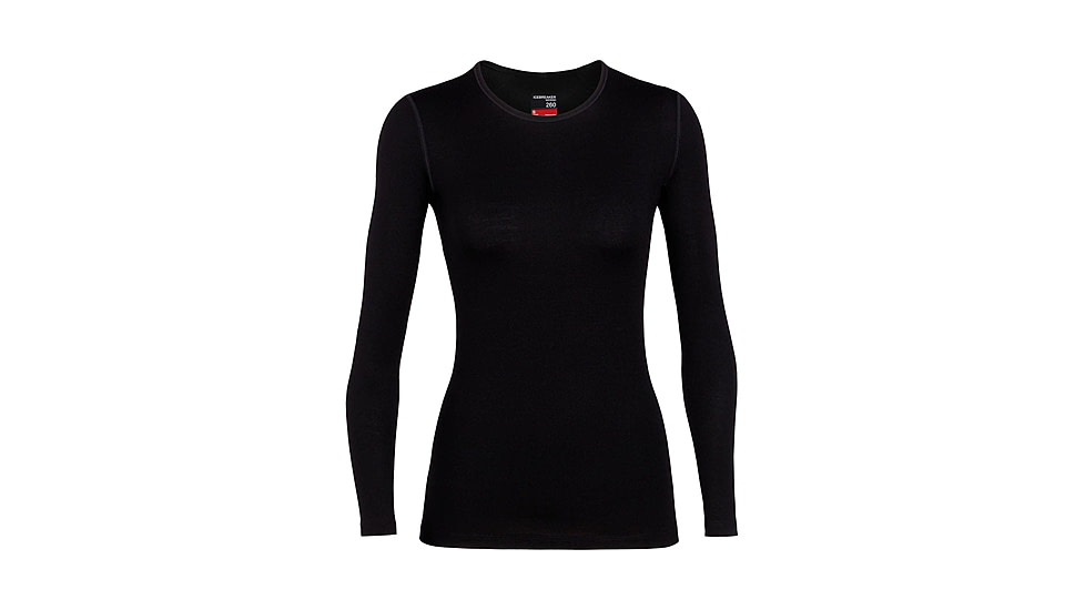 Icebreaker 260 Tech Long Sleeve Crewe - Mens, Black, Extra Small, 104371001XS