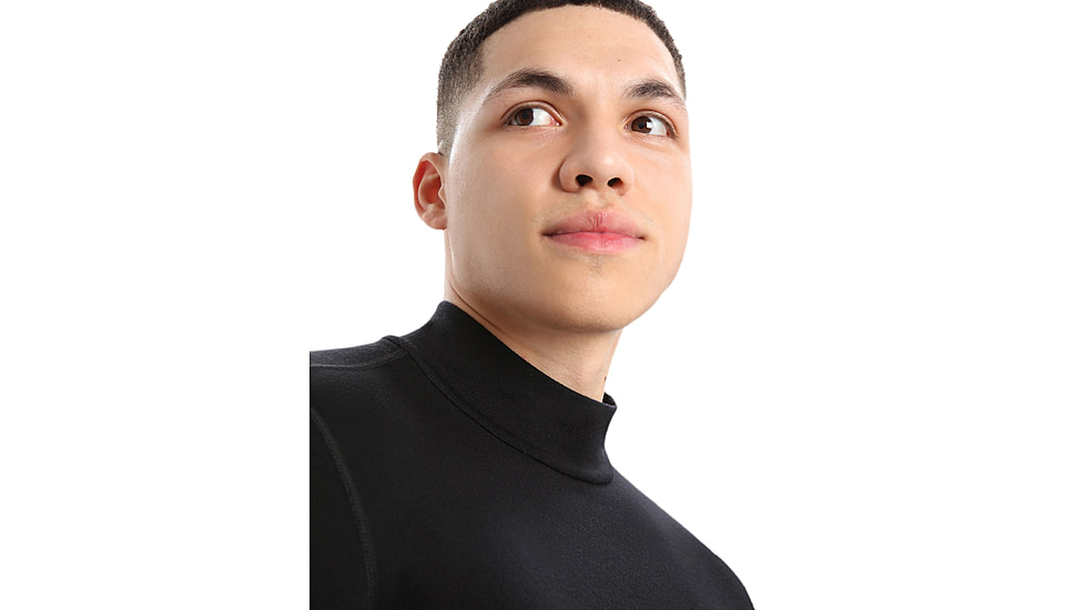 Icebreaker 260 Tech Long Sleeve Turtleneck Thermal Top - Mens, Black, 2XL, IB0A56IE001XXL
