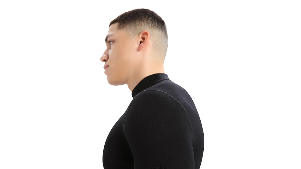 Icebreaker 260 Tech Long Sleeve Turtleneck Thermal Top - Mens, Black, 2XL, IB0A56IE001XXL
