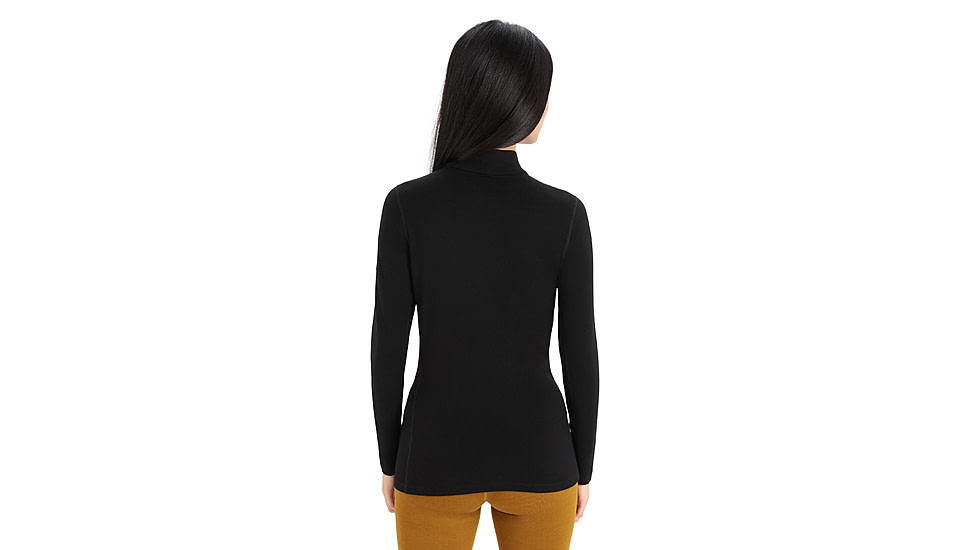 Icebreaker 260 Tech Long Sleeve Turtleneck Thermal Top - Womens, Black, Large, IB0A56IF001L