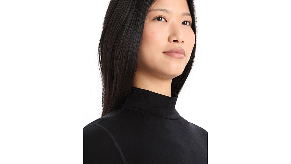 Icebreaker 260 Tech Long Sleeve Turtleneck Thermal Top - Womens, Black, Large, IB0A56IF001L