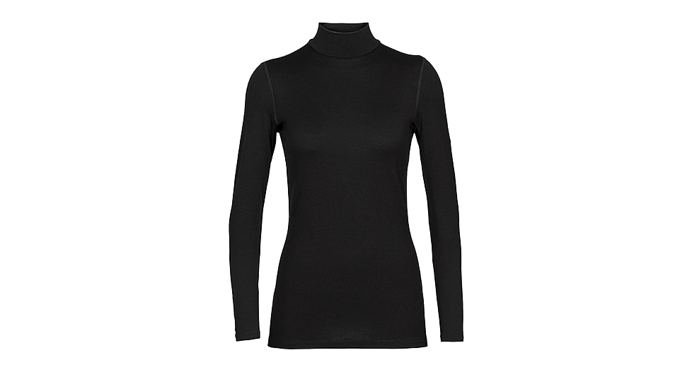 Icebreaker 260 Tech Long Sleeve Turtleneck Thermal Top - Womens, Black, Large, IB0A56IF001L