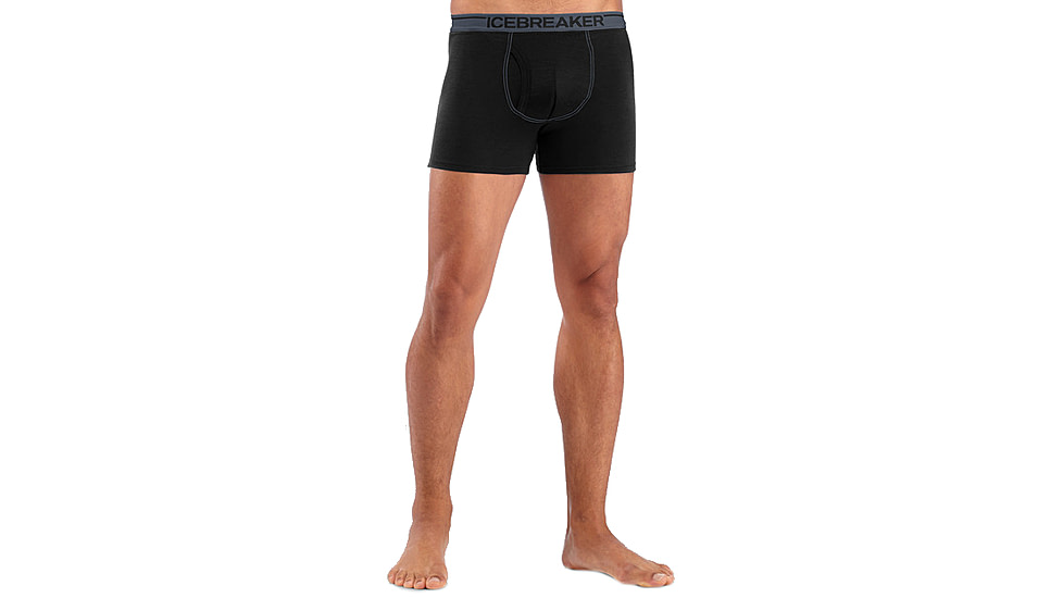 Icebreaker Merino 150 Anatomica Boxers w/ Fly - Men's, Black, 2XL, IB103030001XXL