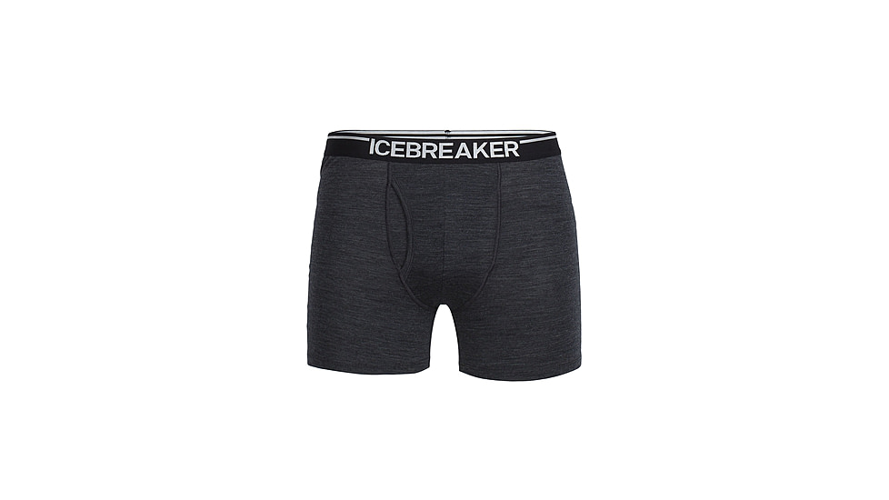 Icebreaker Anatomica Boxers w/ Fly - Men's, Jet Heather, Extra Large, IB103030011XL