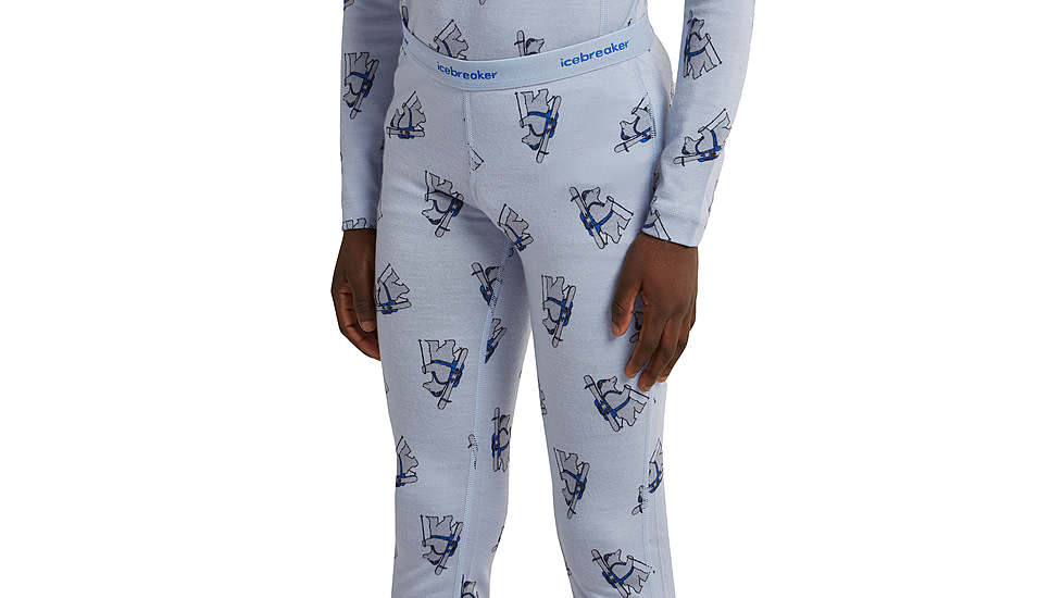 Icebreaker Bear Tour AOP Merino 200 Oasis Leggings - Kids
