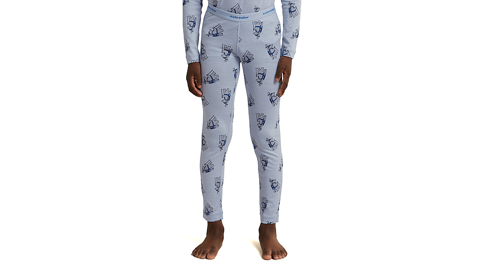 Icebreaker Bear Tour AOP Merino 200 Oasis Leggings - Kids