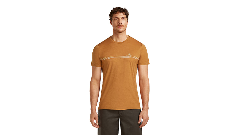 Icebreaker Merino 150 Tech Lite Short Sleeve Range Stripes T-Shirt - Mens