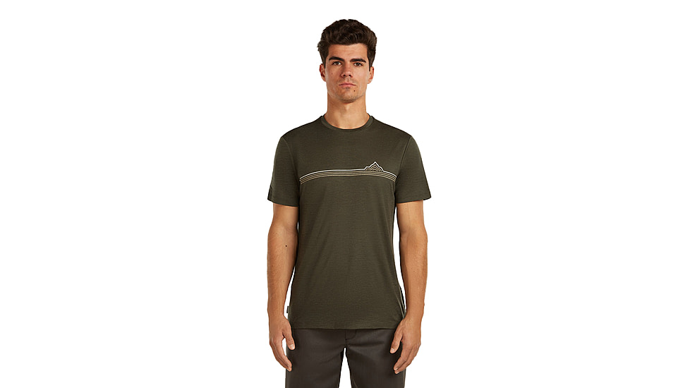 Icebreaker Merino 150 Tech Lite Short Sleeve Range Stripes T-Shirt - Mens