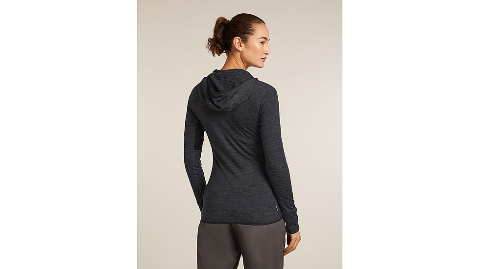 Icebreaker Merino Blend 200 RealFleece Descender Long Sleeve Zip Hoodie - Womens