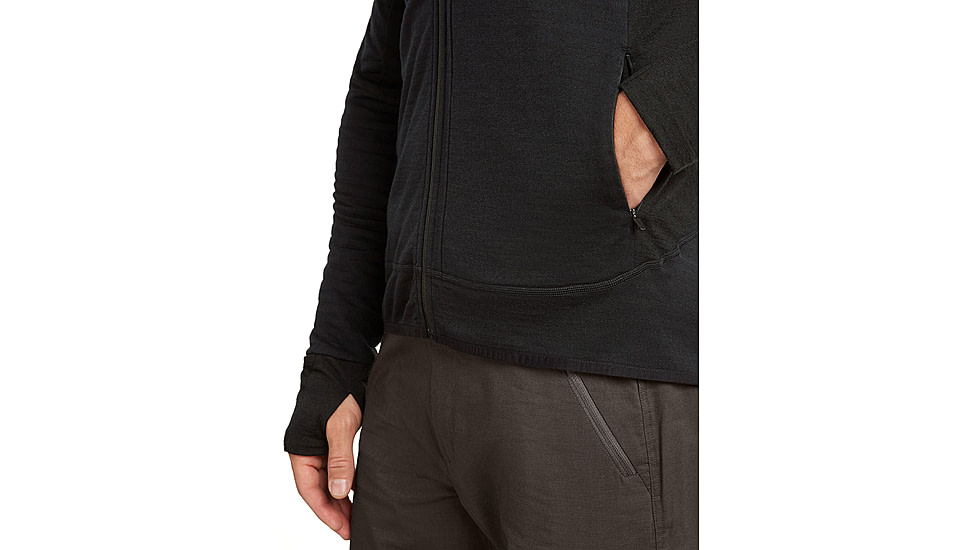 Icebreaker Merino Blend 300 RealFleece Descender Long Sleeve Zip Hoodie - Mens
