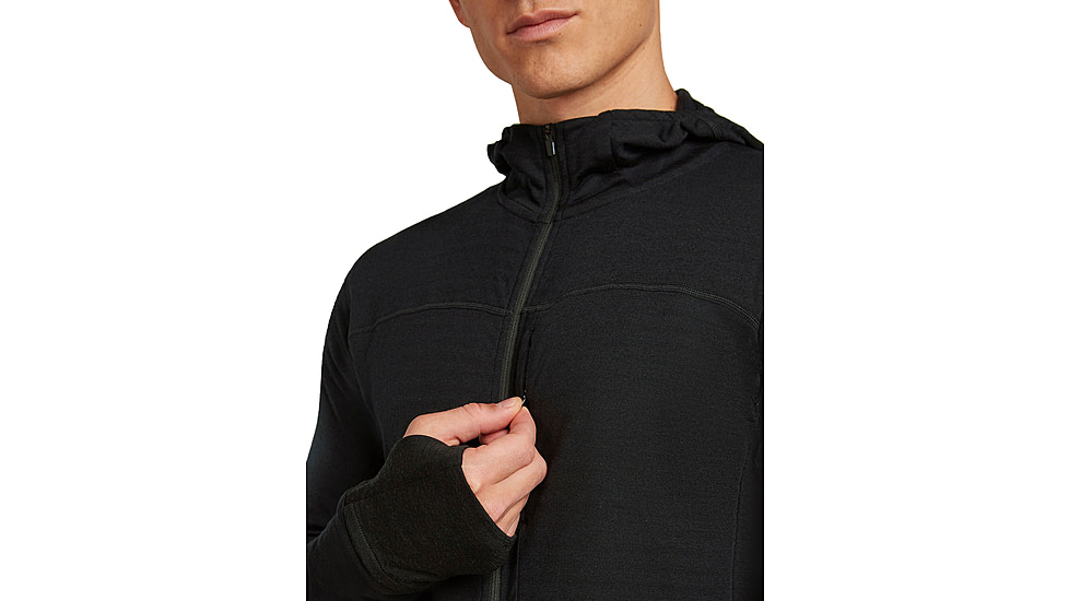 Icebreaker Merino Blend 300 RealFleece Descender Long Sleeve Zip Hoodie - Mens