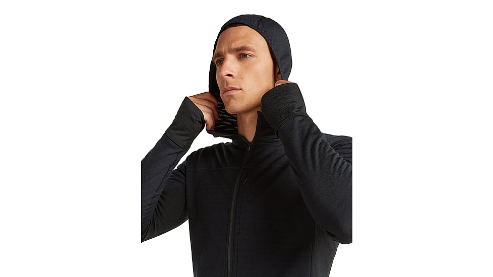 Icebreaker Merino Blend 300 RealFleece Descender Long Sleeve Zip Hoodie - Mens