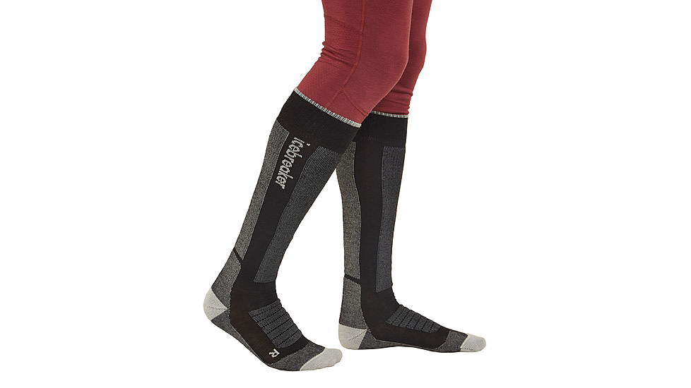 Icebreaker Men Merino Ski+ Medium OTC, Black/Ether/Graphite, L, IB0A573P09YL