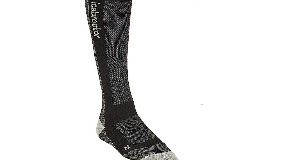 Icebreaker Men Merino Ski+ Medium OTC, Black/Ether/Graphite, L, IB0A573P09YL