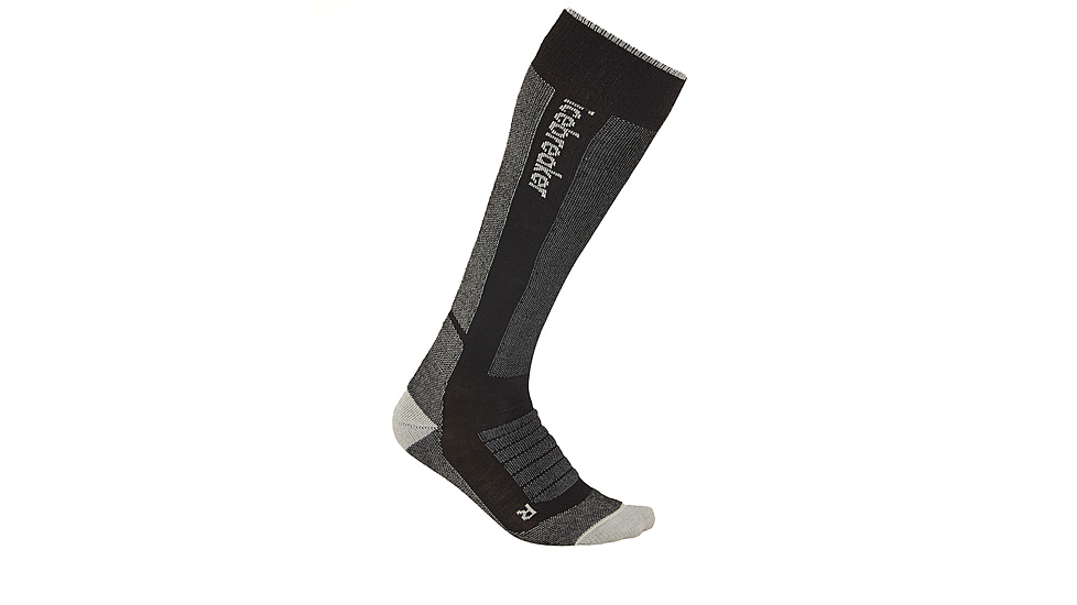 Icebreaker Men Merino Ski+ Medium OTC, Black/Ether/Graphite, L, IB0A573P09YL
